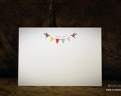 Pennant Banner Thank You Note Cards -  Flat Prints by FLIPAWOO