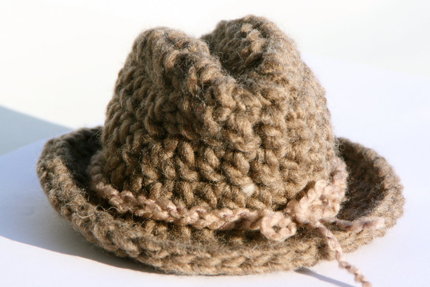 Baby cowboy hat in barley photography prop newborn fedora hat ready to ship SALE