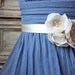 Organza Rose Belt Trio in Champagne, Ivory Brown and Ivory with Crystal Detail (Style No. 23) Bridal Sash