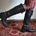 Black Leather Rebel riding Boots size 10