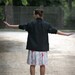 Charcoal Cotton Jacket 1980ies New wave