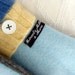Handmade Mittens, Upcycled Wool, Ladies or Teens, Pale Blue and Yellow