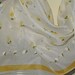 Late 50s Mad Men Gorgeous Silk and Rayon Silver Embellished Silk Scarf Square 32 X 32 Made in Japan for The Hecht Company