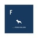 French Bulldog print poster art Frenchie illustration silhouette typography alphabet