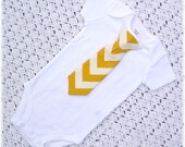 Yellow Chevron Zig Zag - My Little Man - Double Sided - Hang Free - Washable Tie T-shirt...SZ. NB - 24mo...( 2T - 10/12 also available)