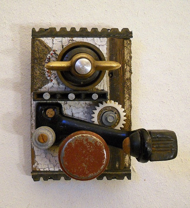 The Machinery of Happiness VIII: found object assemblage