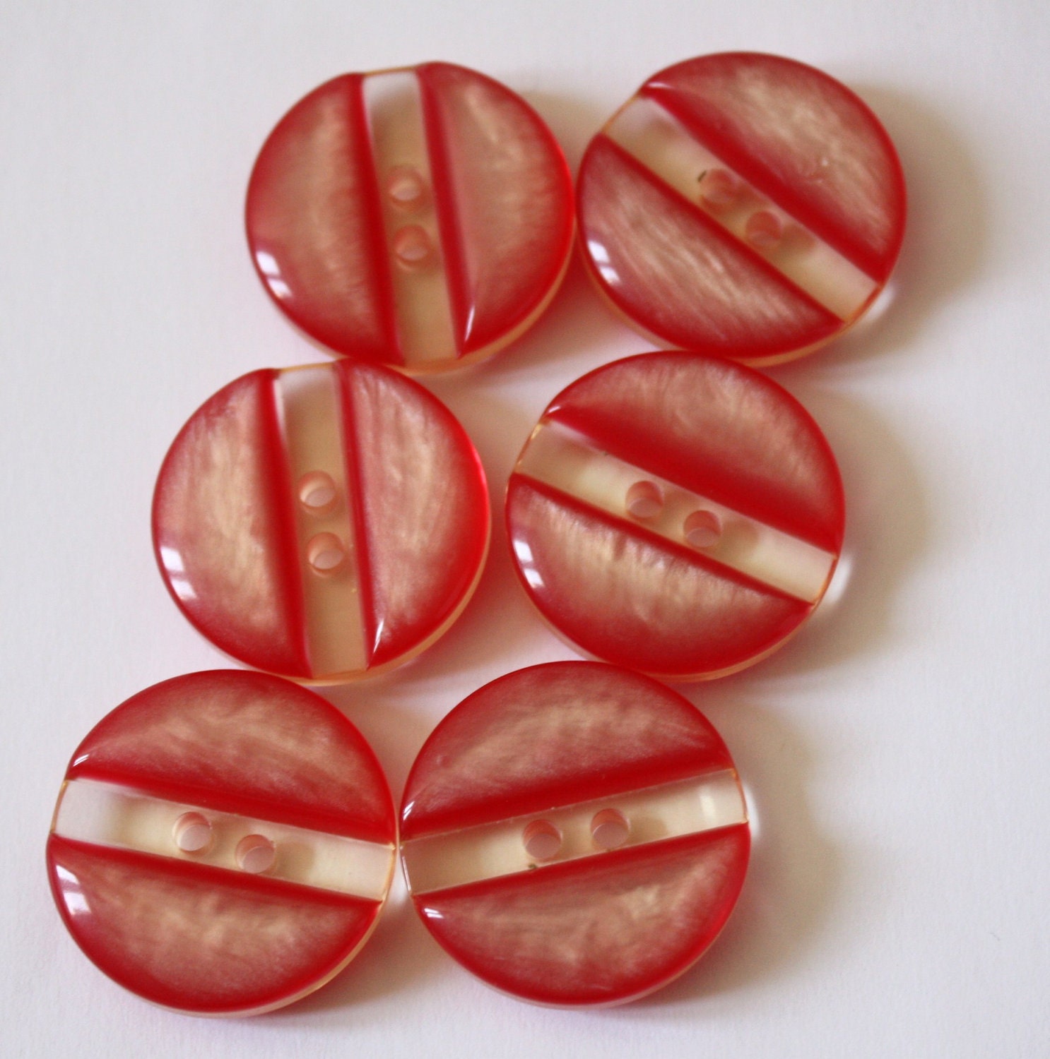 Red Candy Vintage Italian Buttons from 1950s