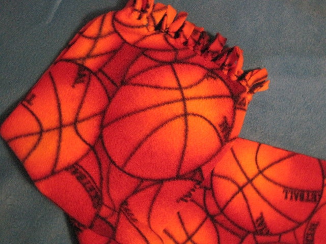 Basketballs on a Fleece Scarf