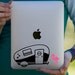 Travel Trailer with pink flamingo Retro iPad Decal / Macbook Decal / Laptop Sticker