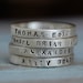 Hand Stamped Stacking Rings in Sterling Silver-ONE Ring