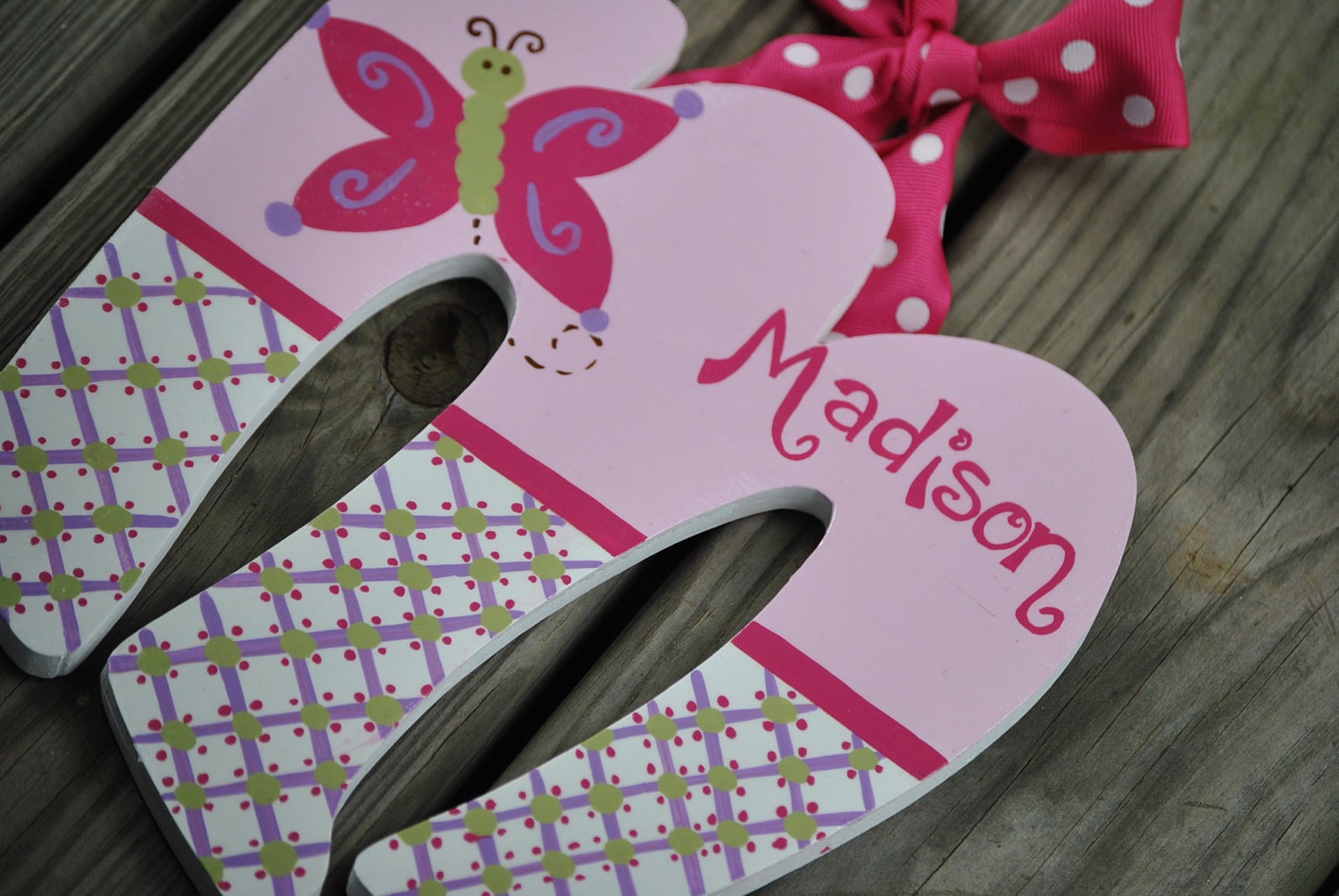 BUTTERFLY WHIMSY Handpainted Letter (set)