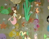Mermaid Sea Creature Ocean themed baby mobile - magicalwhimsy