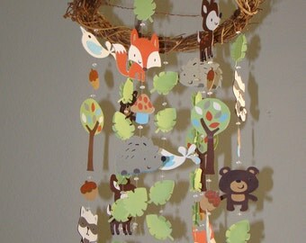 Woodland Critter Forest Animal Baby Mobile