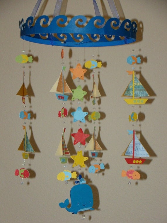 Adorable Sailboat Baby Mobile