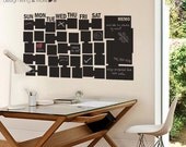 Chalkboard Wall Calendar for your home or office - Chalkboard Wall Decal - 0052