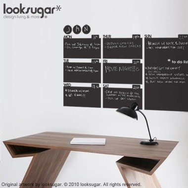 Chalkboard Decal Wall Planner - Wall Calendar for Home / Office - 0020