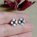 Flower studs, small earring studs, silver post earrings, rustic, flower earrings, metalsmithing metalwork