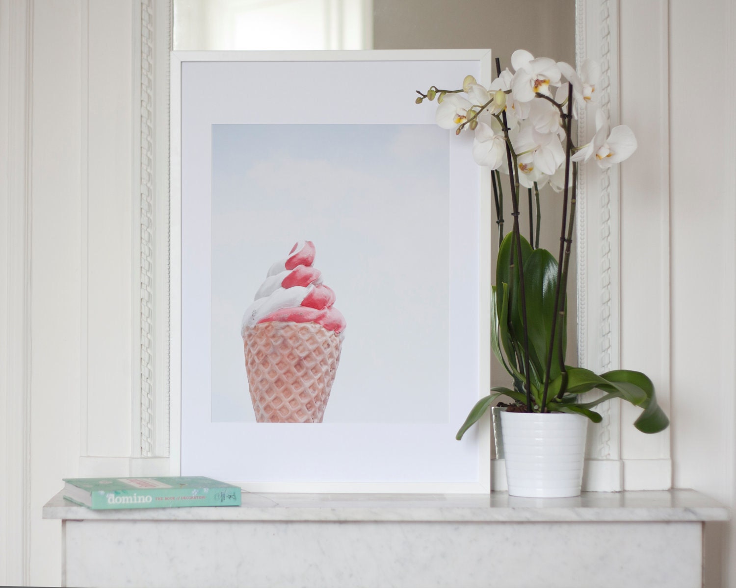 Ice Cream Sign Photography print, Paris France - 16 x 20 - Fine Art - French home decor wall art poster