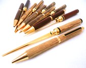 Elegant Groomsmen Gifts - Set of 5 Click Pens with Letter Openers in a variety of woods