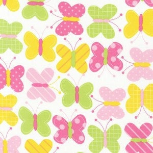 Urban Zoology by Ann Kelle for Robert Kaufman, Butterflies Print in Spring, 1 Yard