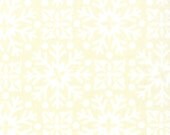 White Natural Tone on Tone Snow Flake Damask Fabric, Joy By Kate Spain for Moda, Winter Garden in Tonal Snow, 1 yard