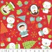 Red Christmas Flannel, Colorful Christmas by Riley Blake, Scatter Print on Red Flannel, 1 Yard