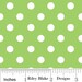 Green Polka Dot Christmas Cotton, Christmas Candy by Riley Blake, Green Polka Dot Cotton, 1 Yard