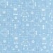 Blue Robot Grid Cotton Fabric, Robot Factory for Robert Kaufman, Grid Print in Aqua, 1 Yard