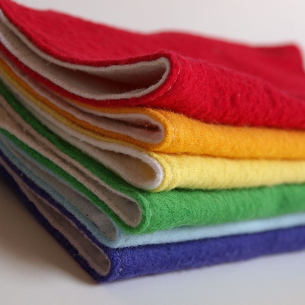 Cloth Wipes, Cloth Diaper Wipe, Baby Wipe, Washcloths, Rainbow Red Orange Yellow Green Blue Purple, Set of 6 Double Layer Flannel Wipes, Handmade by GreenBabyBottom on Etsy