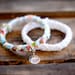 CLOUDY SKIES Braided Fabric Bracelet with Hand-Stamped Tag