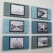 Set of Six Plank Frames with Shades of Turquoise  for 5x7 Pictures