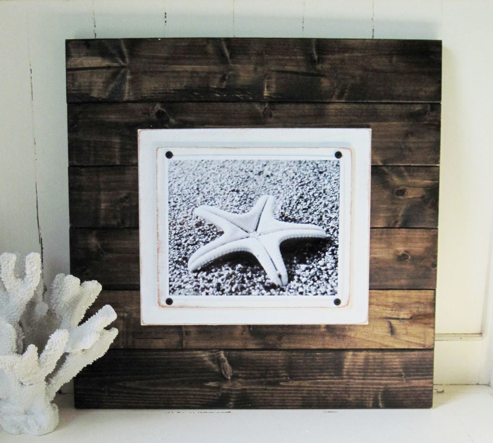 Set of 3 Xtra Large Dark Stained Plank Frames for 8x10