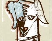 Dog Art Print.  This PRINT personalized with your dog's name.
