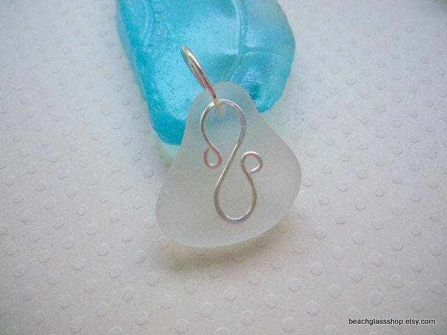 Sea Glass Beach Glass Embellished  Necklace