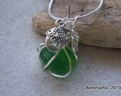 Beachglass  Seaglass Necklace Gumdrop