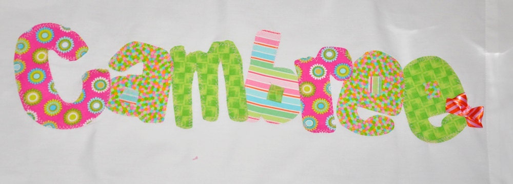 Personalized Pillow Case Custom Applique