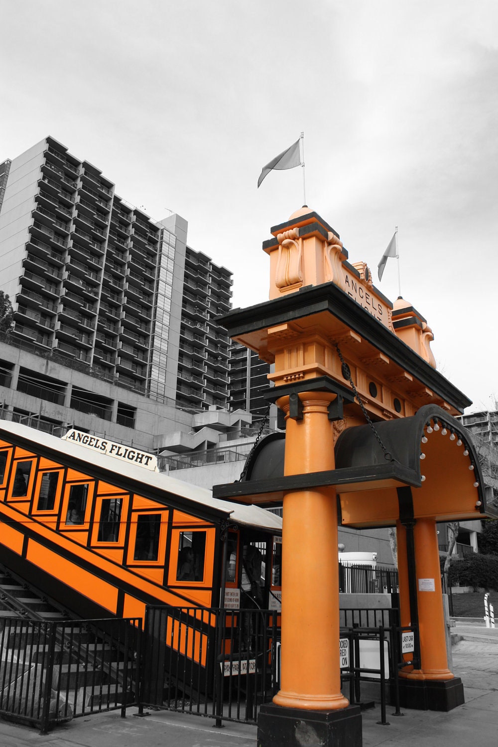 Angel's Flight, Pop art Photograph, 8x10"