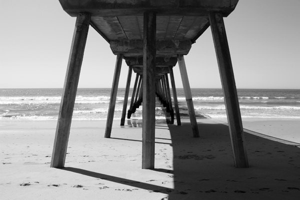 Hermosa Beach Pier Black and White 8x10" Photograph