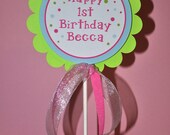 Birthday Cake Topper - Holiday, Winter Ornament Theme, Christmas Party Decorations