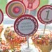 Happy 1st Birthday Banner - Colorful Bubblegum Theme - Birthday Party Decorations