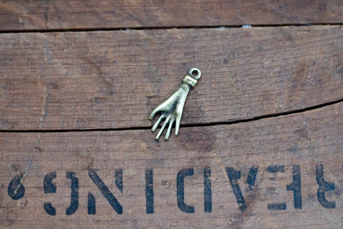 Vintge Brass Hand Charm Pendant