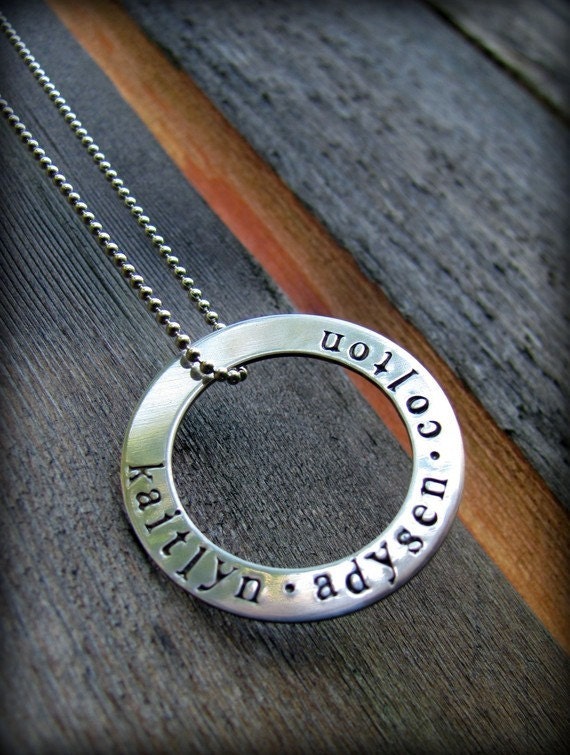 Hand Stamped Jewelry Larger Sterling Silver by ...