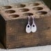 Simple Teardrop Sterling Silver Earrings - Rustic Hammered Finish
