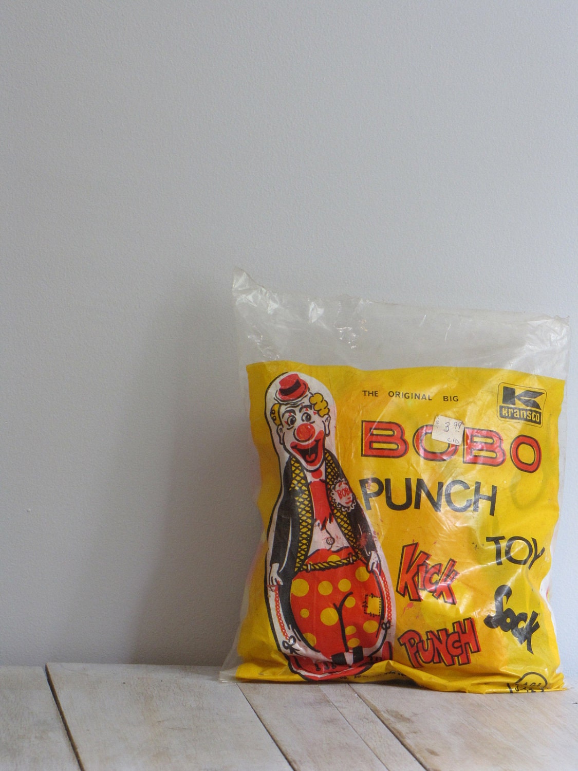 vintage bobo the clown punching bag