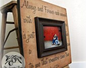 Personalized Custom Picture Frame 16x16 ALWAYS AND FOREVER Wedding Anniversary Love Father Mother Parents Shower Quote Verse Song Vows Gift