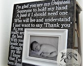 GODPARENTS GIFT Personalized Custom Picture Frame 16x16 Baby Shower Dedication Baptism Christening First Birthday Gift Grandparents