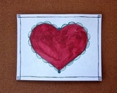 Hand Painted Valentine, Big Heart