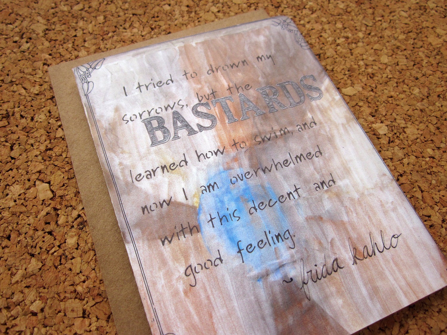 Memoir Art Card, Drown My Sorrows