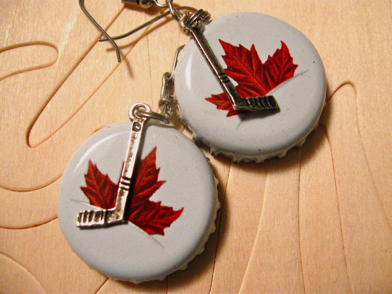 Canadian Hockey Earrings