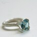 T14 Organic Bezel Ring with Aquamarine